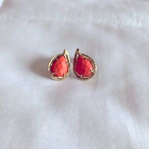 Kendra Scott Coral Statement Earrings